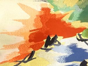 アンティーク　綴れ　唐松模様織り出し名古屋帯